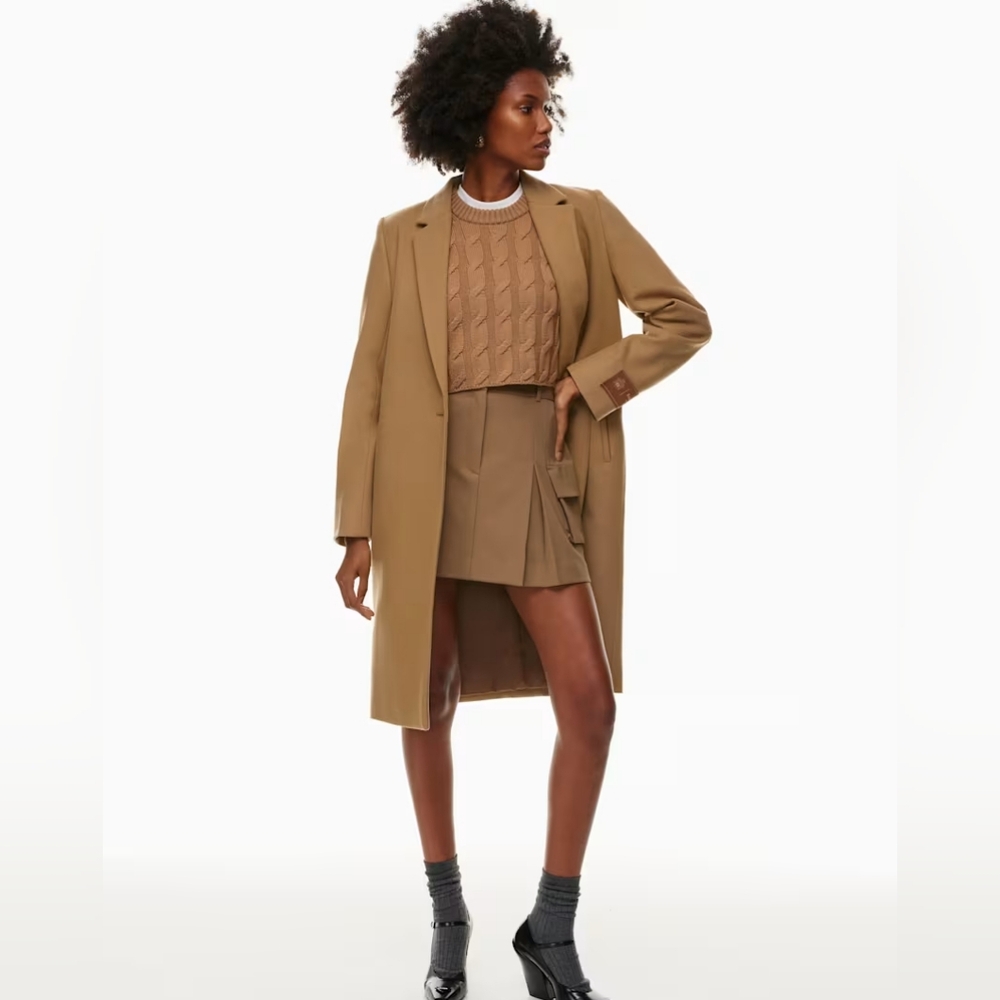 The Aritzia Babaton Stedman Wool Coat - Rich Camel Size XS NWT - Picture 3 of 6